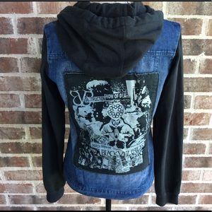 Black Veil Brides Denim Hooded Jacket 